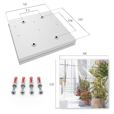 Armario para llaves con diseño de escaleras con plantas