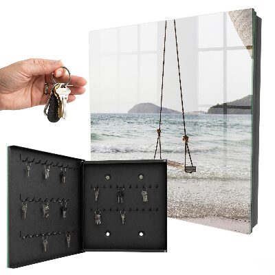 Armario para llaves con diseño de idilio en la playa