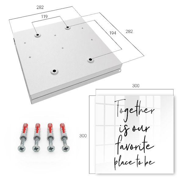 Caja para llaves con diseño Juntos es nuestro lugar favorito