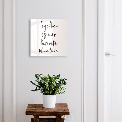 Caja para llaves con diseño Juntos es nuestro lugar favorito