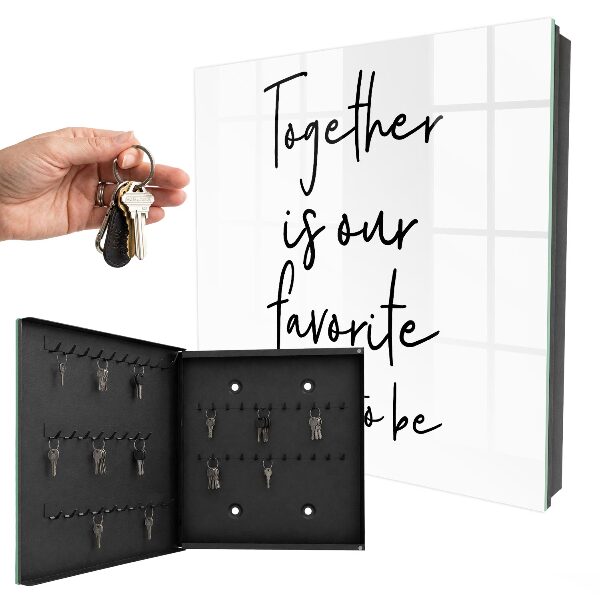 Caja para llaves con diseño Juntos es nuestro lugar favorito