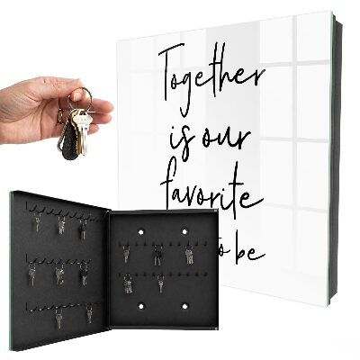 Caja para llaves con diseño Juntos es nuestro lugar favorito