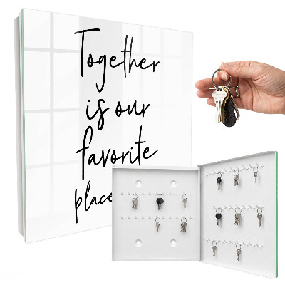 Caja para llaves con diseño Juntos es nuestro lugar favorito