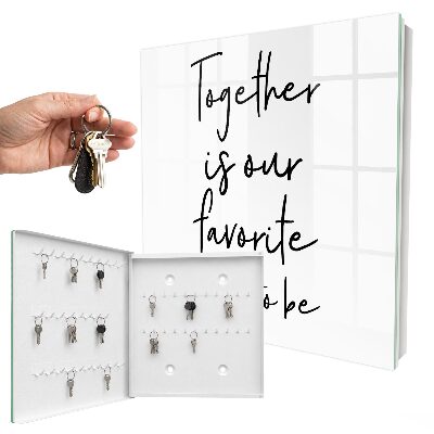 Caja para llaves con diseño Juntos es nuestro lugar favorito