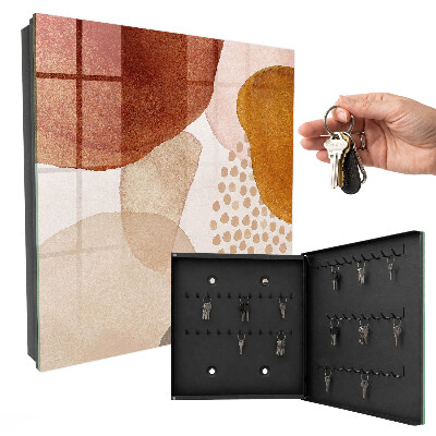 Caja para llaves con diseño de manchas abstractas