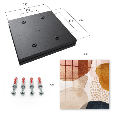 Caja para llaves con diseño de manchas abstractas