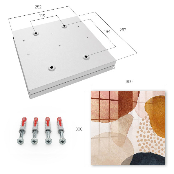 Caja para llaves con diseño de manchas abstractas