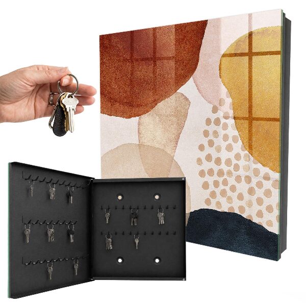 Caja para llaves con diseño de manchas abstractas