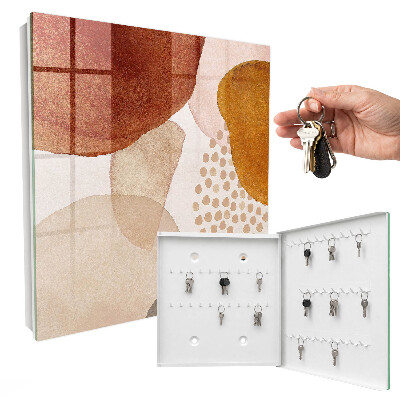 Caja para llaves con diseño de manchas abstractas