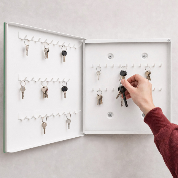 Caja para llaves con diseño de manchas abstractas