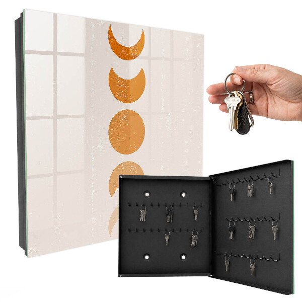 Caja para llaves con diseño de fases de la luna
