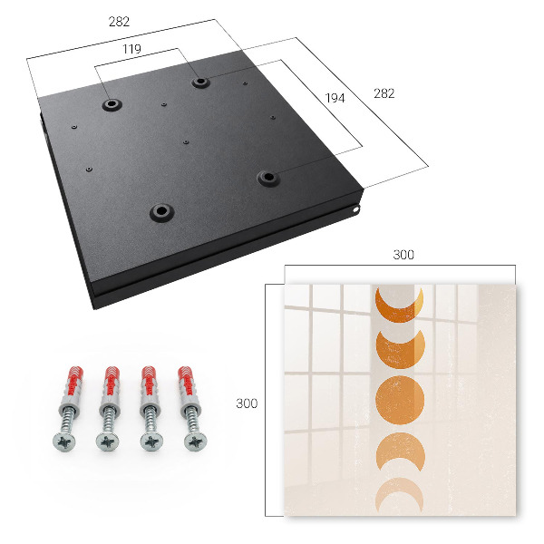 Caja para llaves con diseño de fases de la luna