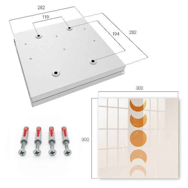 Caja para llaves con diseño de fases de la luna