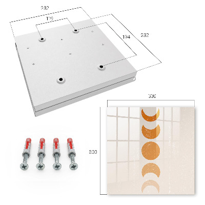 Caja para llaves con diseño de fases de la luna
