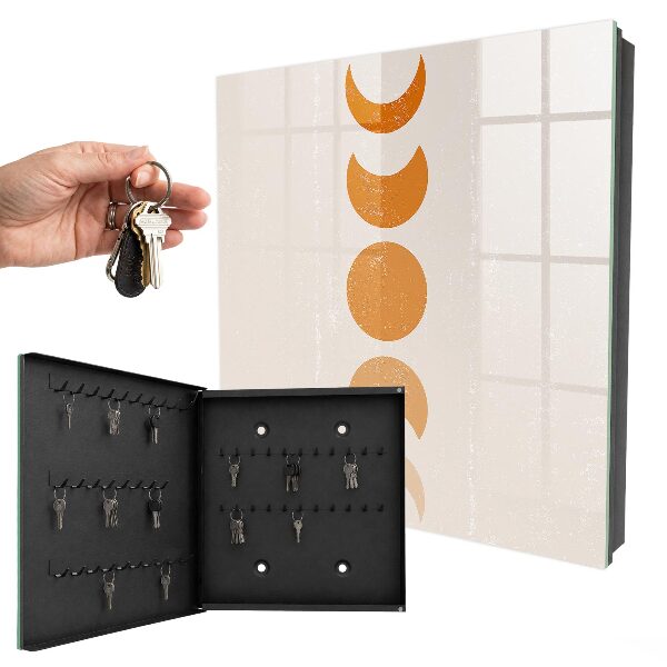 Caja para llaves con diseño de fases de la luna