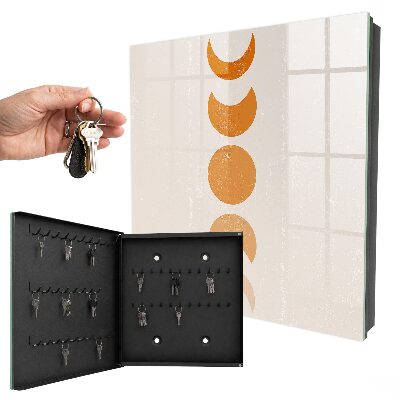 Caja para llaves con diseño de fases de la luna