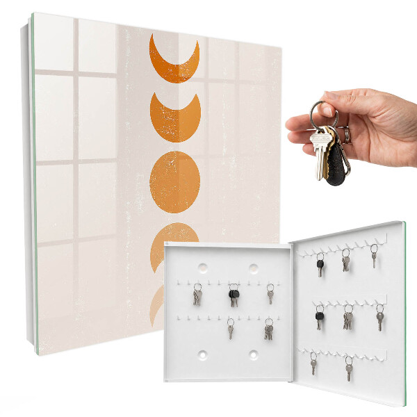 Caja para llaves con diseño de fases de la luna