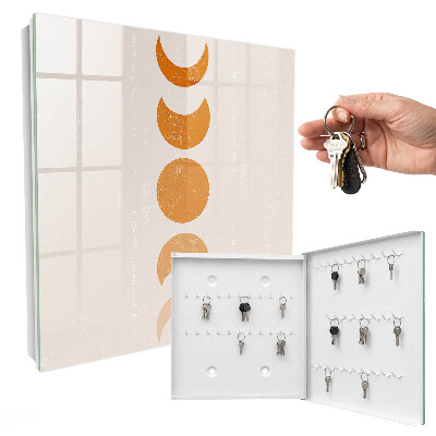 Caja para llaves con diseño de fases de la luna