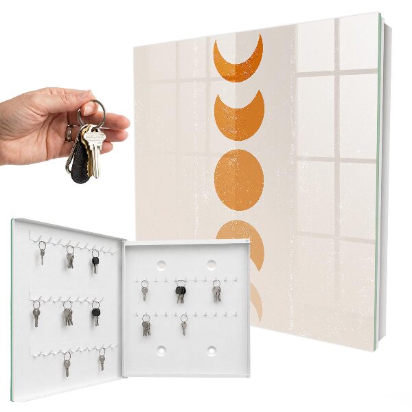 Caja para llaves con diseño de fases de la luna