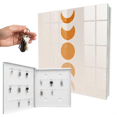 Caja para llaves con diseño de fases de la luna