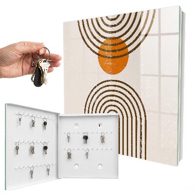 Armario para llaves con diseño de geometría retro