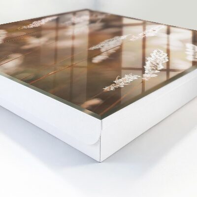 Caja para llaves con diseño de hierbas en el prado