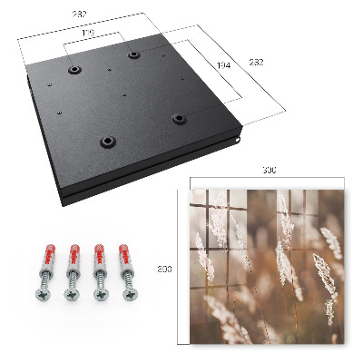 Caja para llaves con diseño de hierbas en el prado
