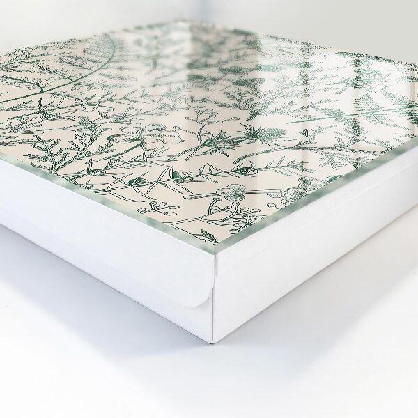 Caja para llaves con motivos vegetales