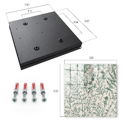 Caja para llaves con motivos vegetales