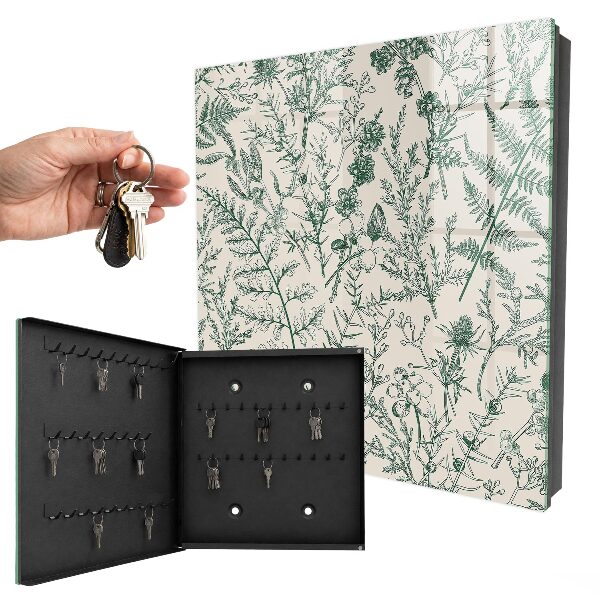 Caja para llaves con motivos vegetales