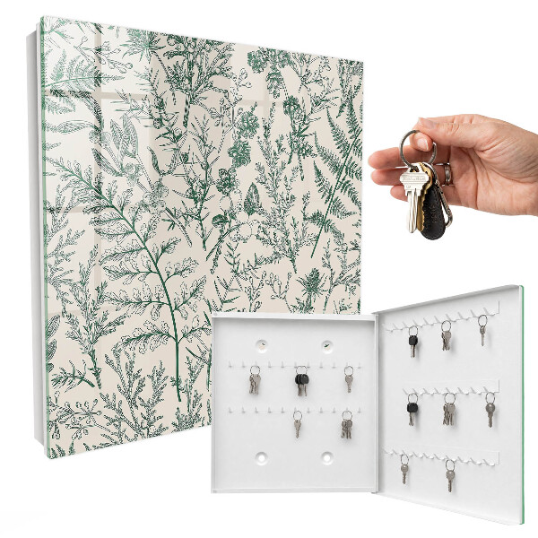 Caja para llaves con motivos vegetales