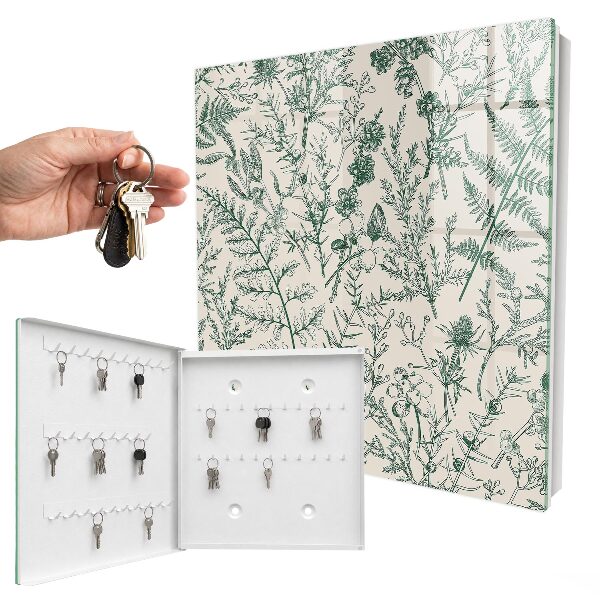 Caja para llaves con motivos vegetales