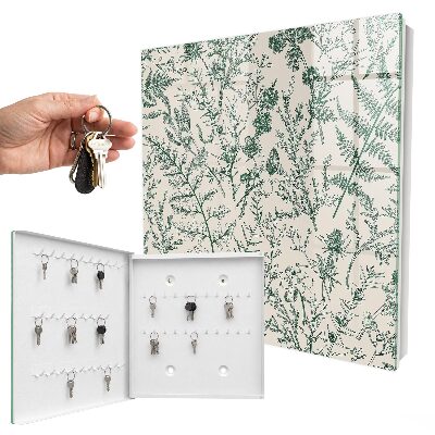 Caja para llaves con motivos vegetales