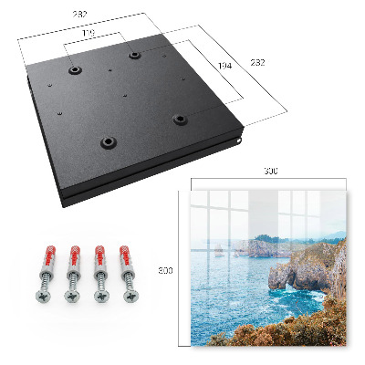 Caja para llaves con diseño de paisaje costero