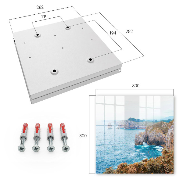 Caja para llaves con diseño de paisaje costero