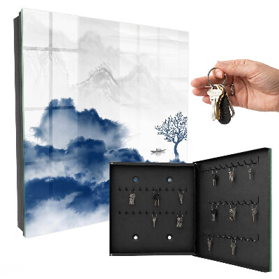 Caja para llaves diseño de montañas misteriosas