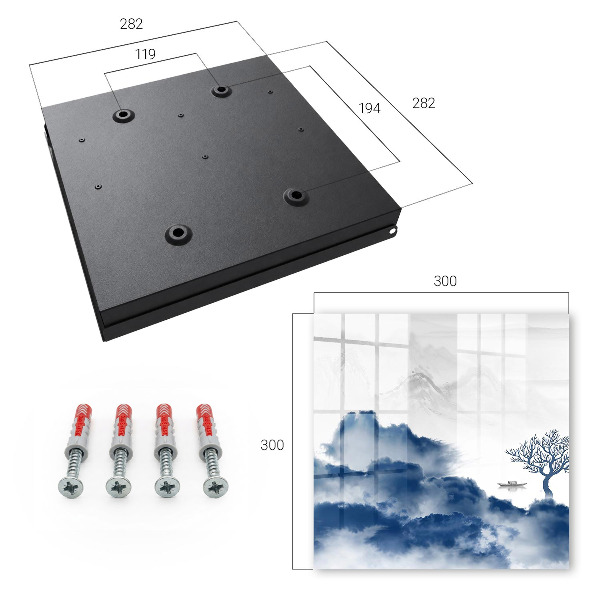 Caja para llaves diseño de montañas misteriosas
