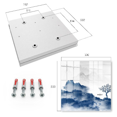 Caja para llaves diseño de montañas misteriosas