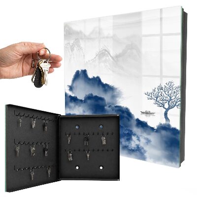 Caja para llaves diseño de montañas misteriosas