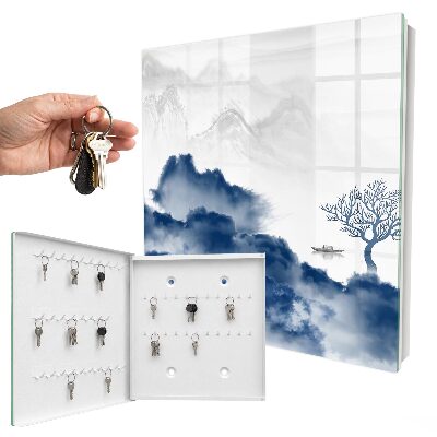 Caja para llaves diseño de montañas misteriosas