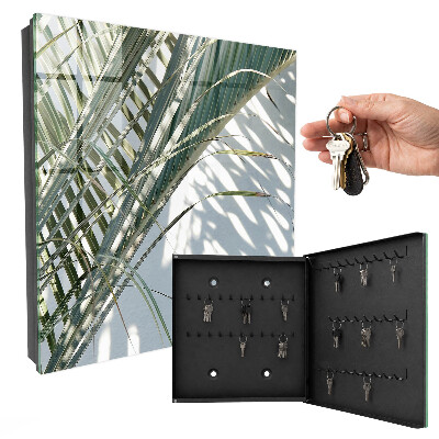 Caja para llaves con diseño de palmeras y sombras
