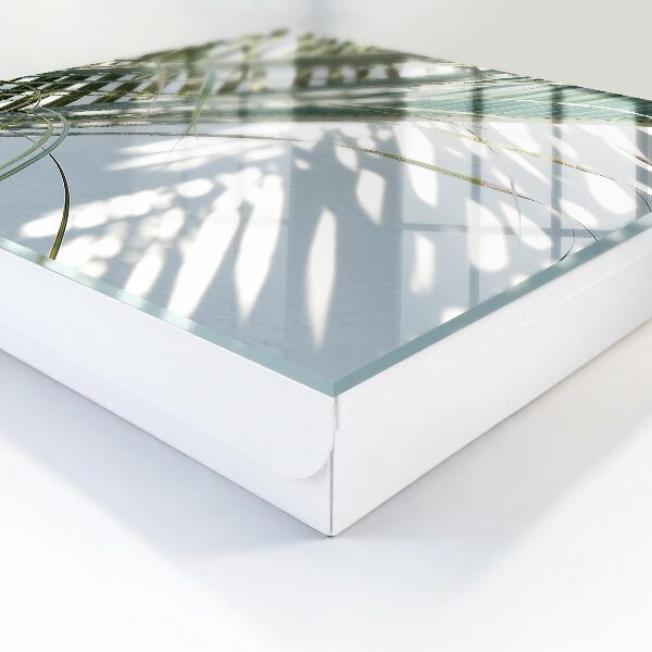 Caja para llaves con diseño de palmeras y sombras