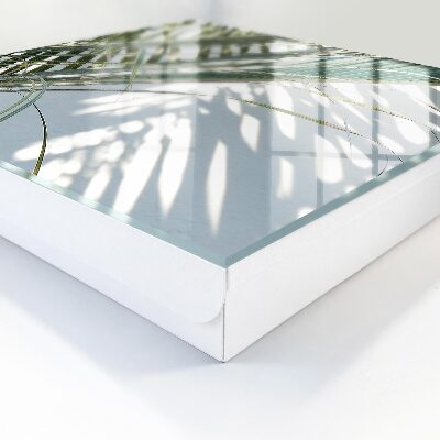 Caja para llaves con diseño de palmeras y sombras