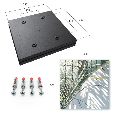 Caja para llaves con diseño de palmeras y sombras