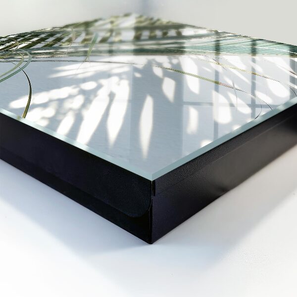 Caja para llaves con diseño de palmeras y sombras