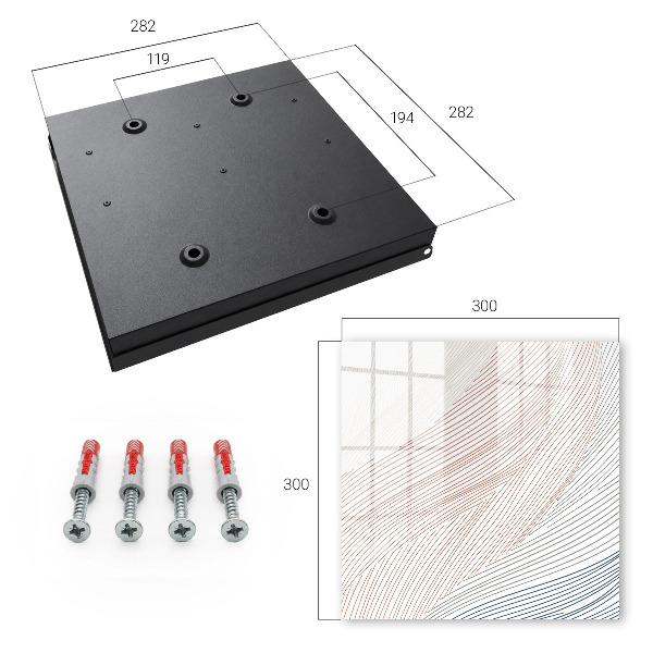 Caja para llaves con diseño de líneas onduladas