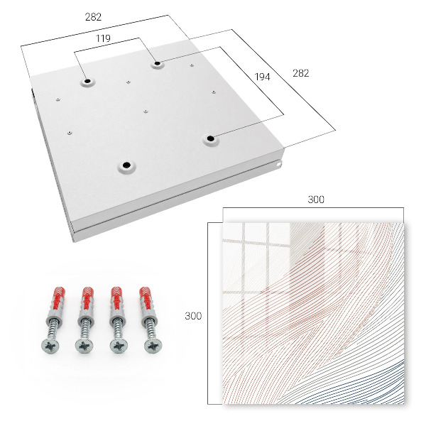Caja para llaves con diseño de líneas onduladas