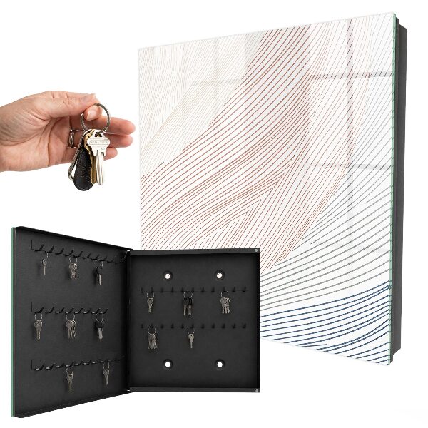 Caja para llaves con diseño de líneas onduladas