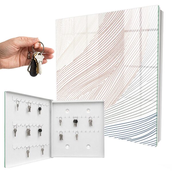Caja para llaves con diseño de líneas onduladas