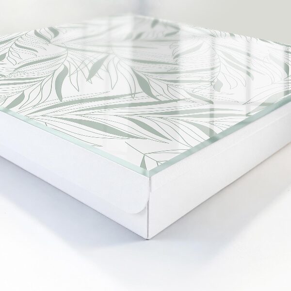 Caja para llaves con diseño de patrón de hojas